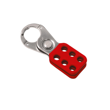 Coated Hasp, Steel, Red, 1